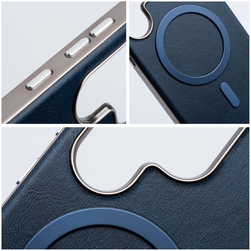 GENTLEMAN MAG COVER Case compatible with MagSafe for IPHONE 14 PRO navy blue
