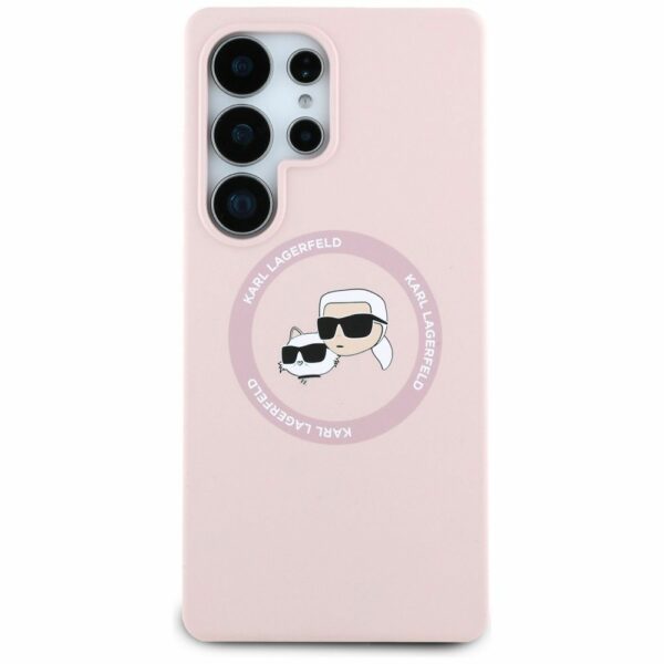 KARL LAGERFELD case for SAMSUNG S25 Ultra KLHMS25LSKCHTCP (Magnetic Silicone Double Heads) pink