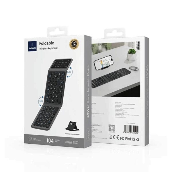 WiWU - Wireless Foldable Keyboard FMK-05 - black