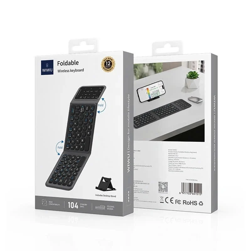 WiWU - Wireless Foldable Keyboard FMK-05 - black