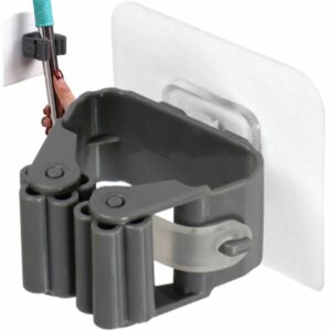 Wall-mounted broom mop holder self-adhesive RC-K-1152 gray