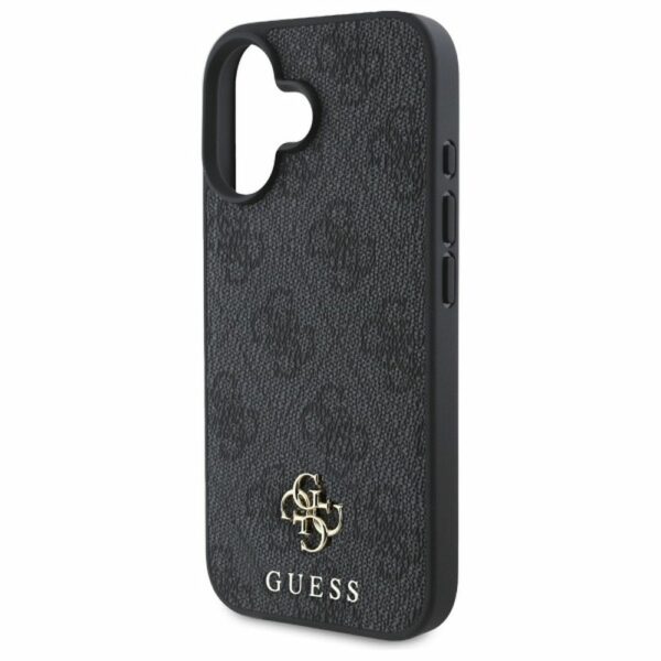 GUESS case for IPHONE 16 comaptible with MagSafe GUHMP16SP4SM4MK (PU 4G Small and Classic) black