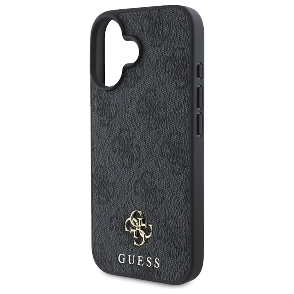 GUESS case for IPHONE 16 comaptible with MagSafe GUHMP16SP4SM4MK (PU 4G Small and Classic) black