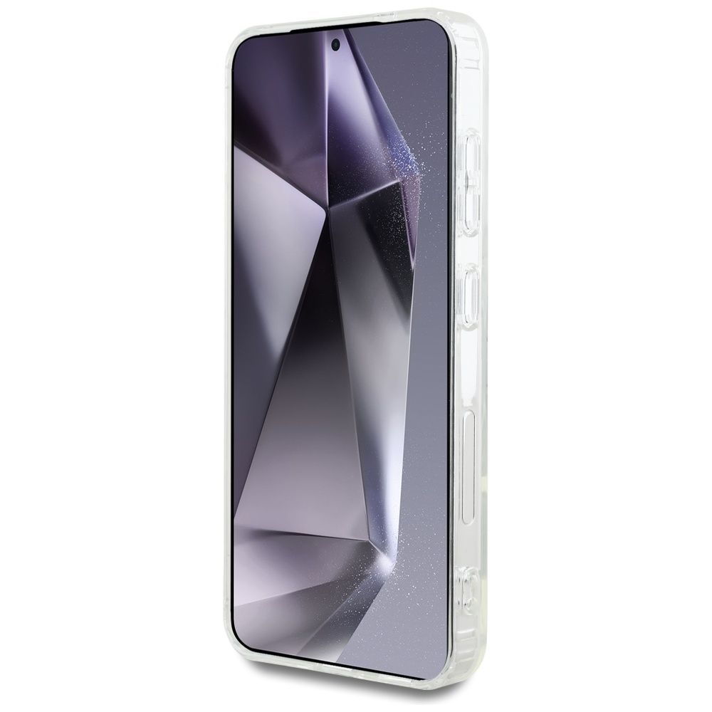 KARL LAGERFELD case for SAMSUNG S25 KLHMS25SHLSKCH (Magnetic IML Metal KC Heads) white