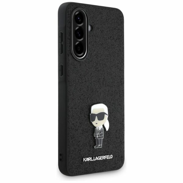 KARL LAGERFELD case for SAMSUNG A56 KLHCSA56GKNPSK (Fixed Glitter W/ Ikonik Metal Pin) black