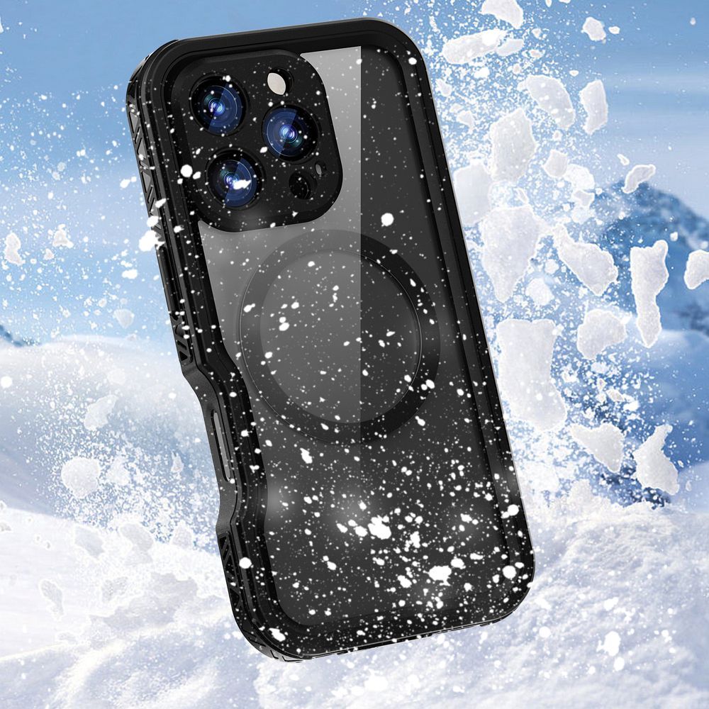 Waterproof case SHELLBOX GT compatible with MagSafe for IPHONE 16 Pro black