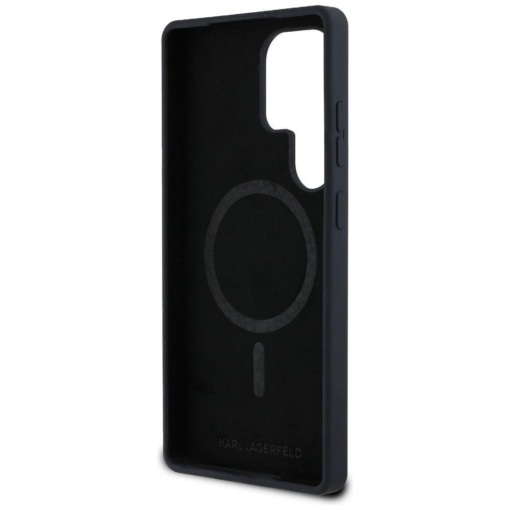 KARL LAGERFELD case for SAMSUNG S25 Ultra KLHMS25LSKCHTCK (Magnetic Silicone Double Heads) black