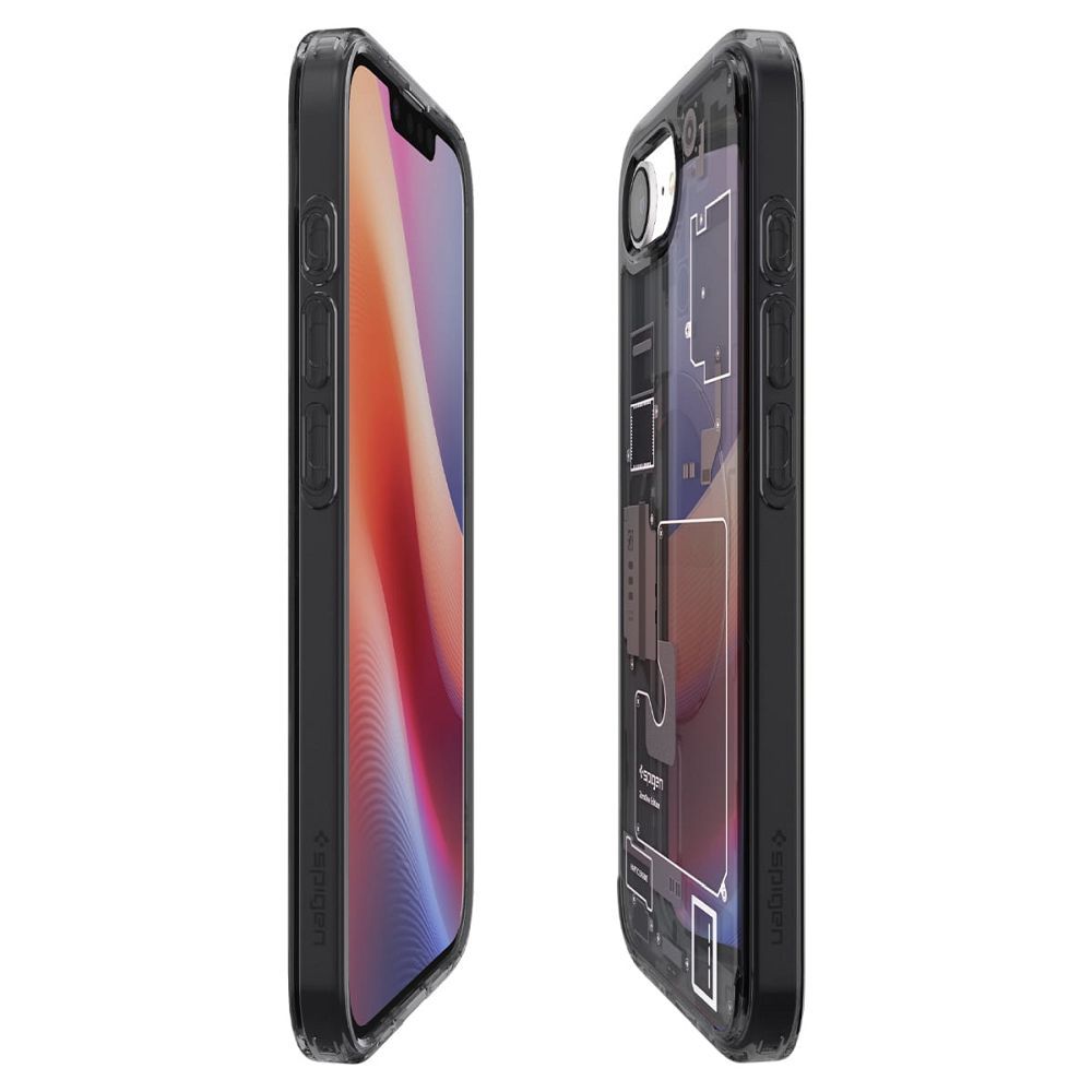 SPIGEN case ULTRA HYBRID MAG compatible with MagSafe for IPHONE 16E 2025 zero one black