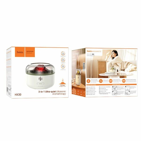 Υγραντήρας Αρωματοθεραπείας HOCO HX30 Ultrasonic Λευκός