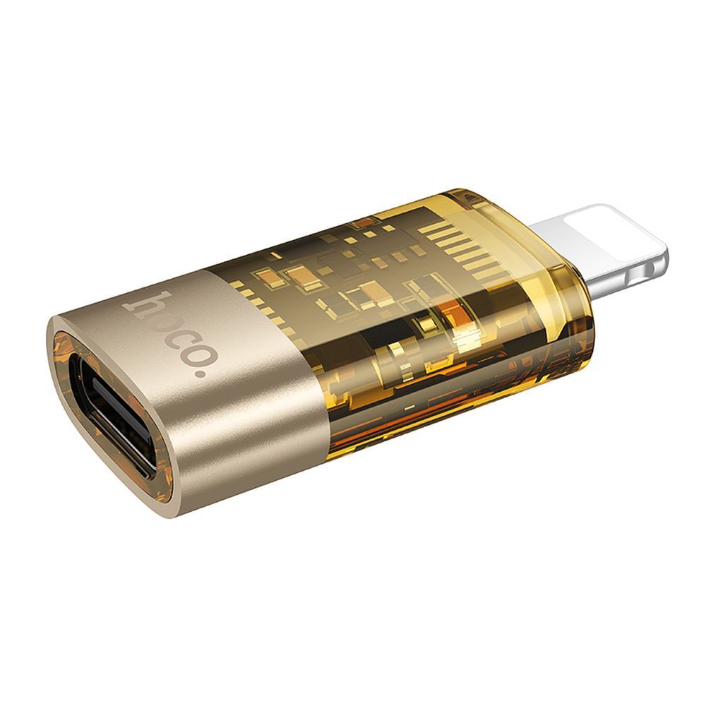 HOCO OTG Adapter Lightning σε Type-C UA36A Χρυσό Διάφανο