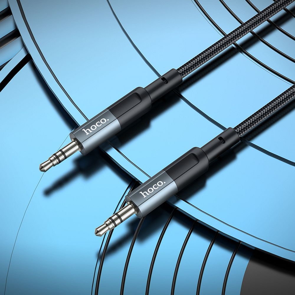 HOCO cable AUX Jack 3,5 mm (male) to Jack 3,5 mm (male) UPA23 1 m metal gray