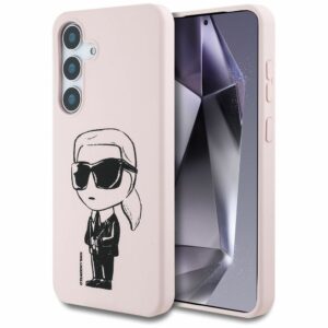KARL LAGERFELD case for SAMSUNG S25 KLHMS25SPNYKGRTP (Magnetic Silicone Graffiti Ikonik) pink
