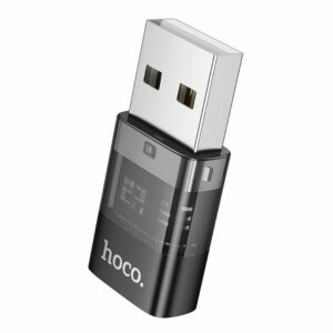 Αντάπτορας HOCO USB A σε Type C UA36C Διάφανος Μαύρος - Μετατροπέας USB