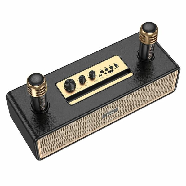 HOCO speaker bluetooth + 2 x wireless microphones BS63 black