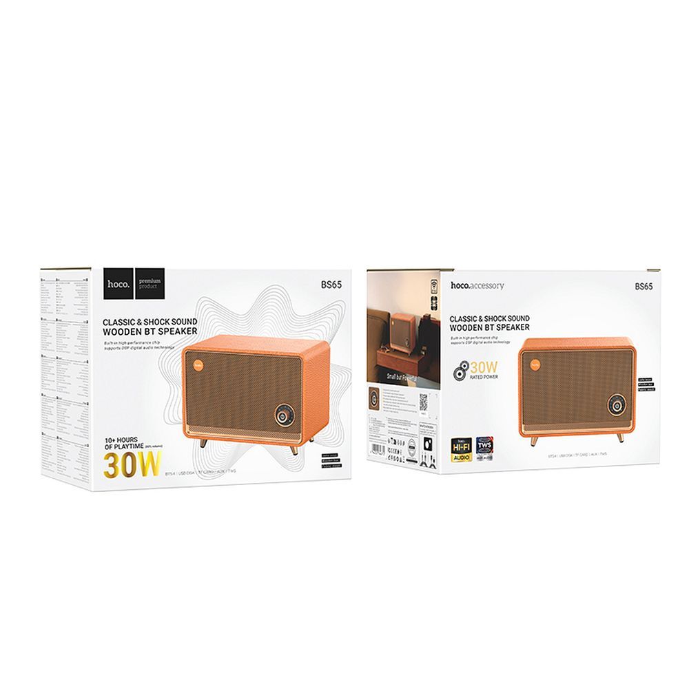 HOCO speaker bluetooth retro style BS65 orange
