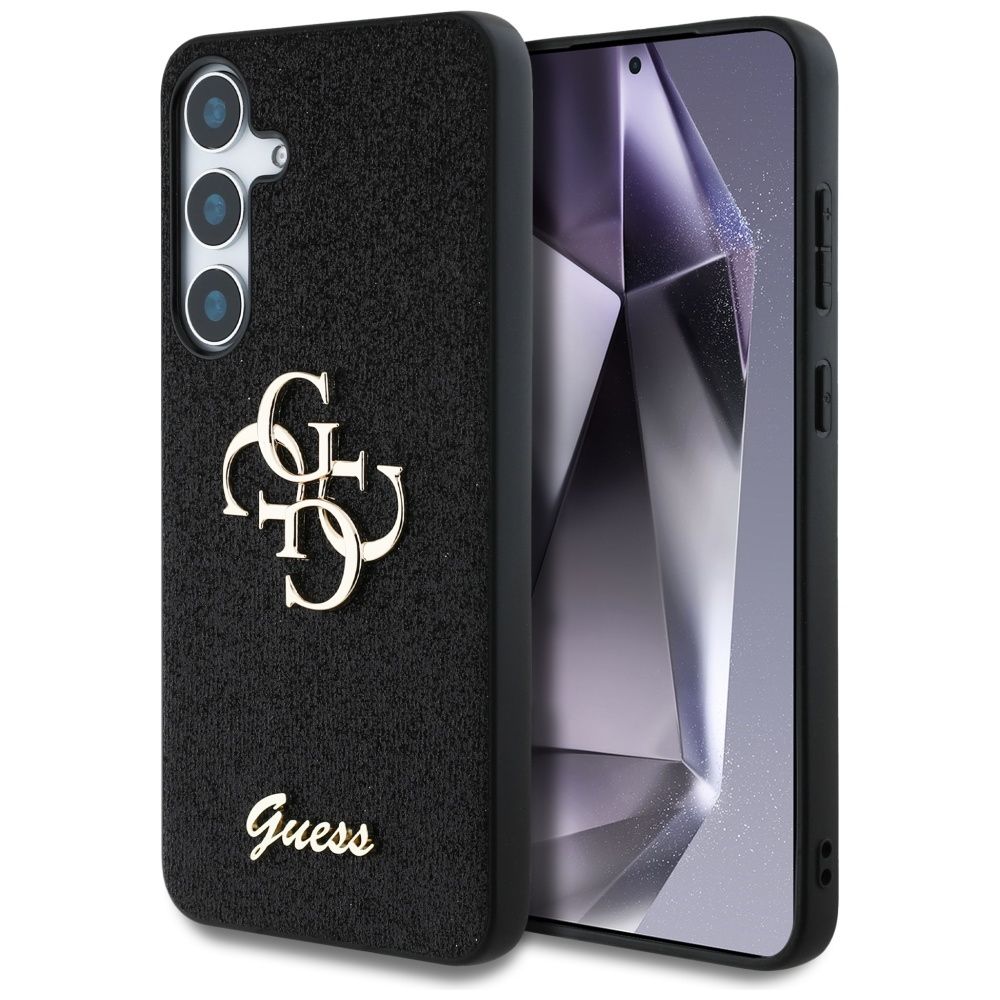 Θήκη Κινητού GUESS Glitter Big 4G για Samsung S25 Plus Μαύρη