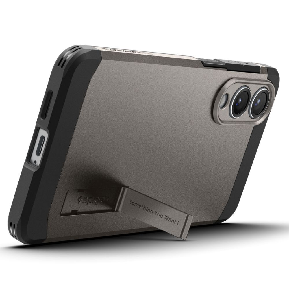 SPIGEN case TOUGH ARMOR compatible with MagSafe for SAMSUNG S25 Edge gunmetal