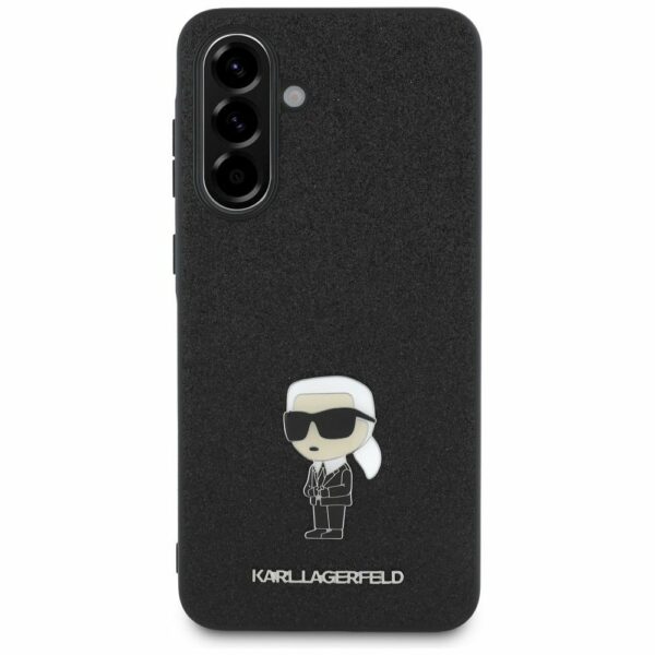 KARL LAGERFELD case for SAMSUNG A56 KLHCSA56GKNPSK (Fixed Glitter W/ Ikonik Metal Pin) black