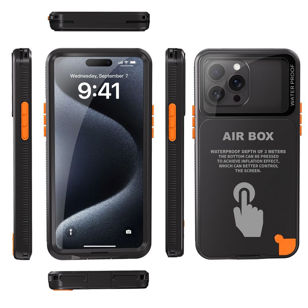Waterproof case SHELLBOX AIRBOX 6.7 universal black