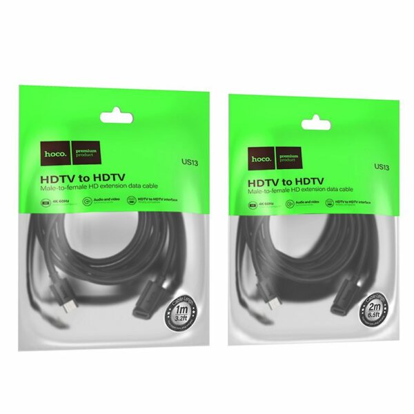 HOCO cable HDMI (male) to HDMI (female) 4K/60Hz US13 1 m black
