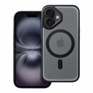 MATTE MAG COVER case compatible with MagSafe for IPHONE 16 black
