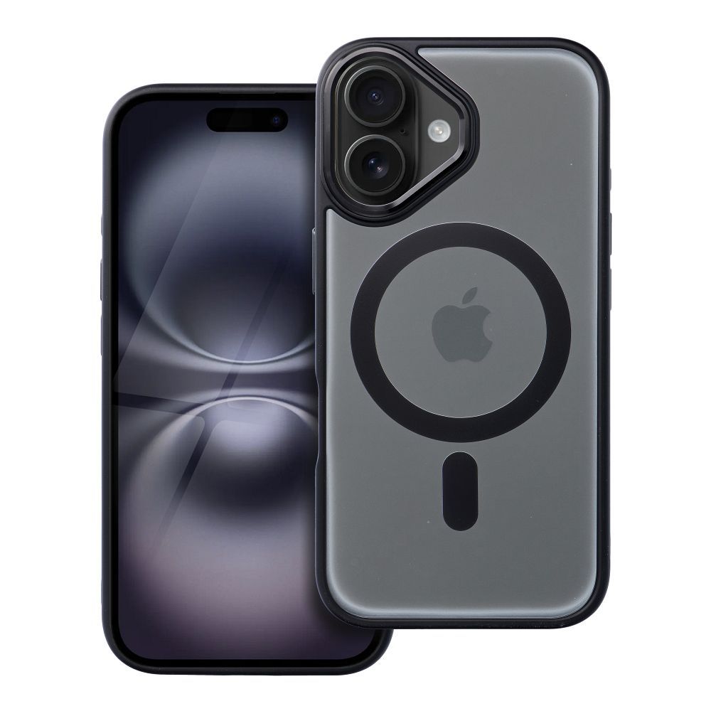 MATTE MAG COVER case compatible with MagSafe for IPHONE 16 black