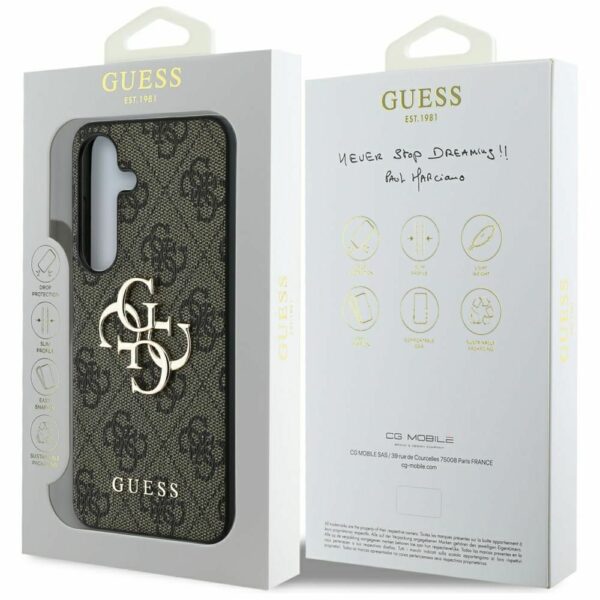 Θήκη Κινητού GUESS για Samsung S25 GUHCS25S4GMGBR Δερμάτινη Καφέ με Λογότυπο