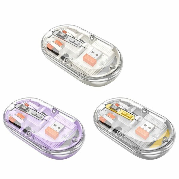HOCO computer wireless mouse dual-mode SILENT 2,4G 1600 dpi GM35 romantic purple