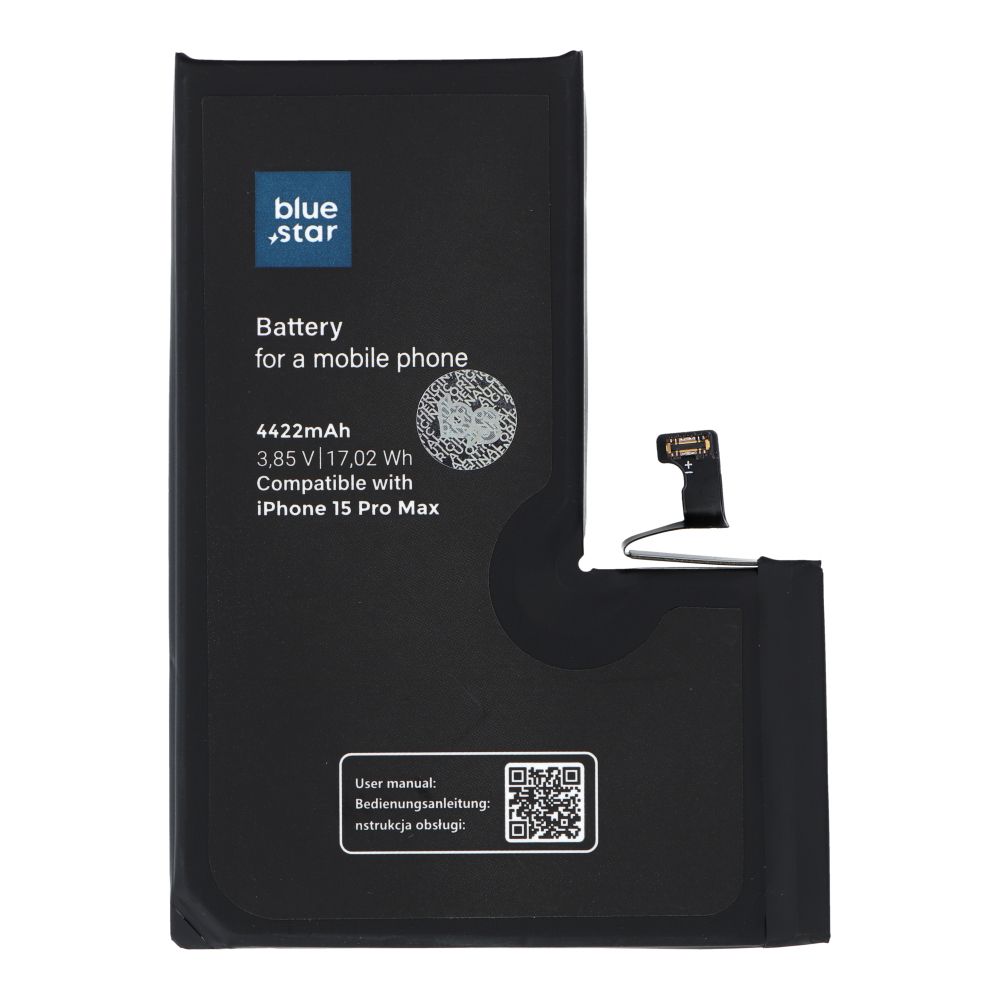 d238bfeaeb08c842f6227669771bb786 BLUE STAR HQ battery for IPHONE 15 Pro Max 4422 mAh
