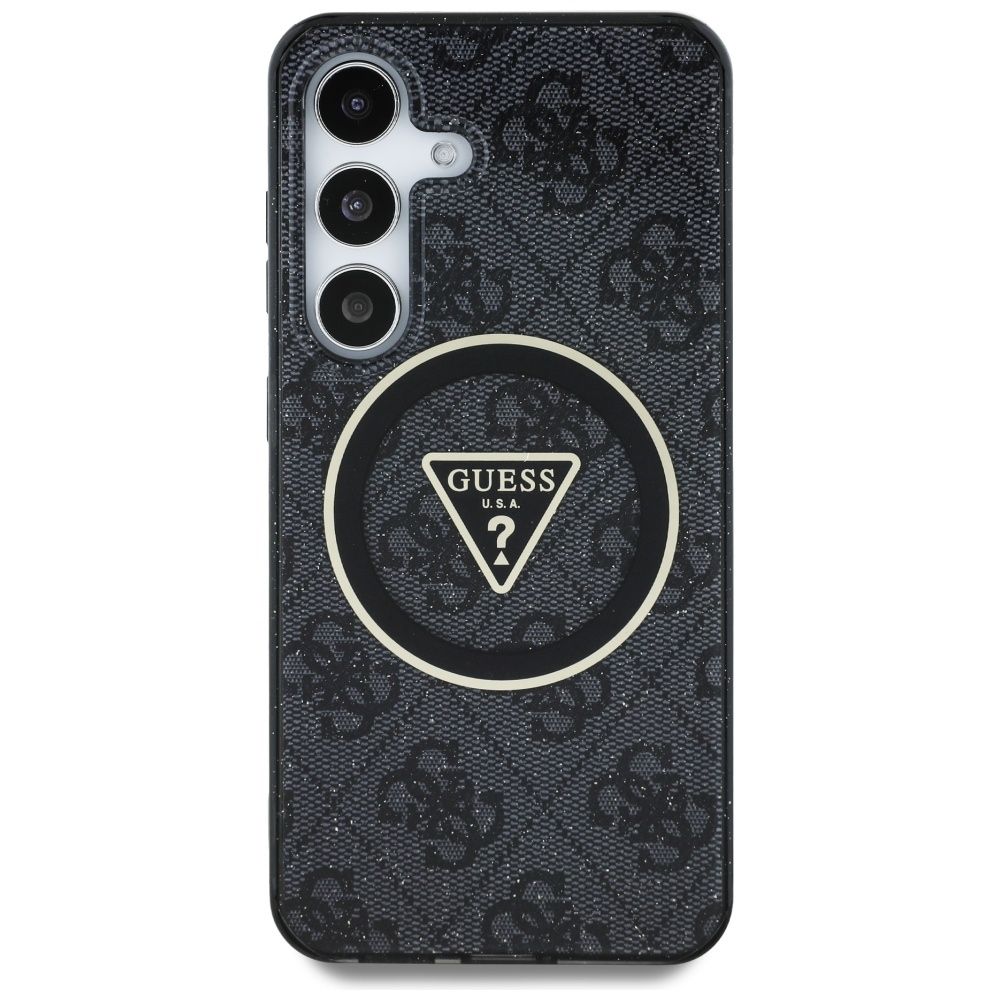 Θήκη GUESS Magnetic Glitter για Samsung S25 Plus Μαύρη