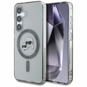 KARL LAGERFELD case for SAMSUNG S25 Plus KLHMS25MHLSKCK (Magnetic IML Metal KC Heads) black