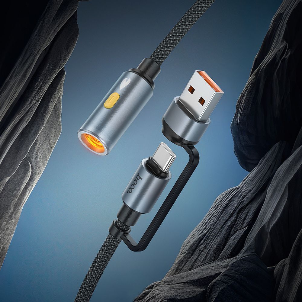 HOCO cable USB A / Type C to cigarete lighter UA38B 0,3 m black