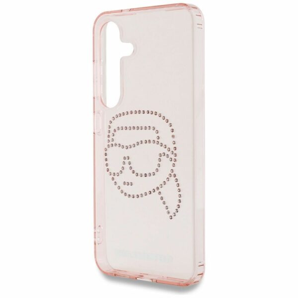 KARL LAGERFELD case for SAMSUNG S25 KLHCS25SHKHDCELP (IML Rhinestones K Head) pink