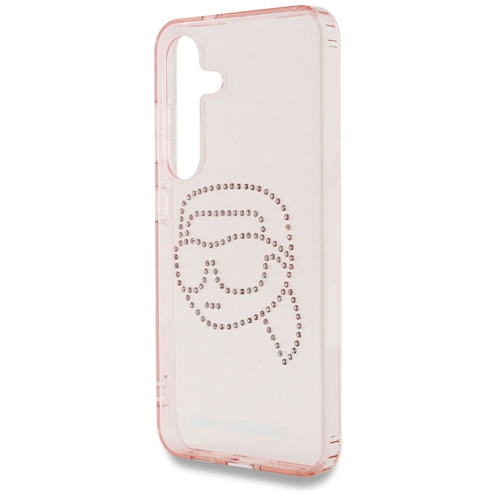 KARL LAGERFELD case for SAMSUNG S25 KLHCS25SHKHDCELP (IML Rhinestones K Head) pink