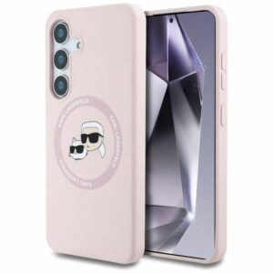 KARL LAGERFELD case for SAMSUNG S25 KLHMS25SSKCHTCP (Magnetic Silicone Double Heads) pink
