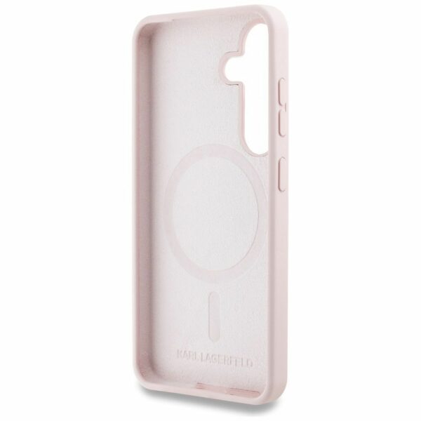 KARL LAGERFELD case for SAMSUNG S25 Plus KLHMS25MSKCHTCP (Magnetic Silicone Double Heads) pink