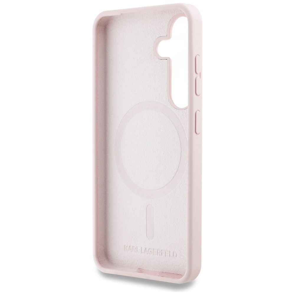 KARL LAGERFELD case for SAMSUNG S25 Plus KLHMS25MSKCHTCP (Magnetic Silicone Double Heads) pink