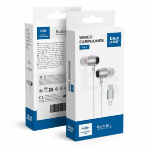 Ακουστικά Ψείρες Type-C BLUE STAR M09C με Μικρόφωνο & DAC - Λευκά
