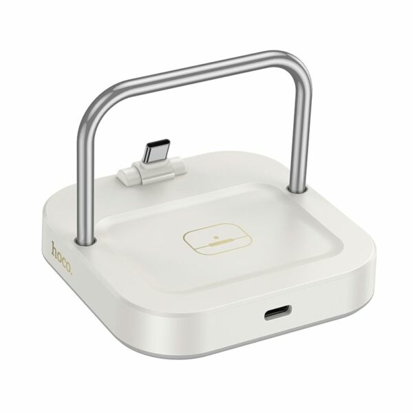 HOCO desktop charger 2in1 Type C + wireless charging 5W PD QC 3A 30W CQ16B milky white