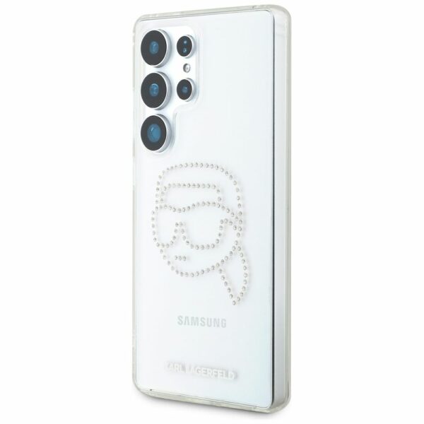 KARL LAGERFELD case for SAMSUNG S25 Ultra KLHCS25LHKHDCELT (IML Rhinestones K Head) transparent