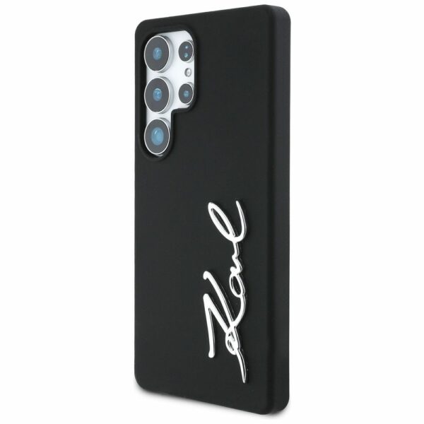 KARL LAGERFELD case for SAMSUNG S25 Ultra KLHCS25LSCMSMVK (Silicone Sign Metal Logo) black