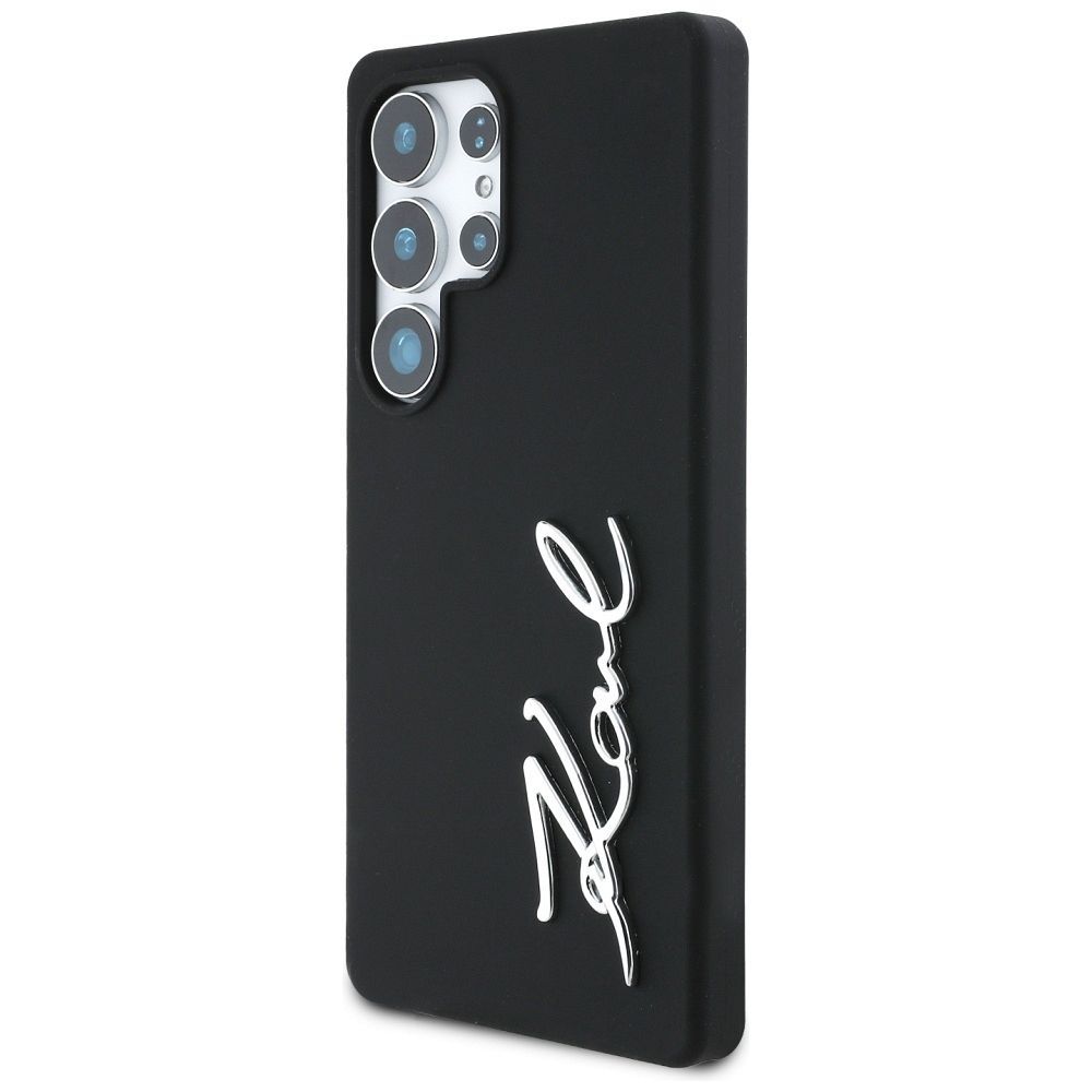 KARL LAGERFELD case for SAMSUNG S25 Ultra KLHCS25LSCMSMVK (Silicone Sign Metal Logo) black