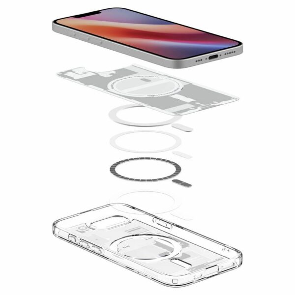 SPIGEN case ULTRA HYBRID MAG compatible with MagSafe for IPHONE 16E 2025 zero one white