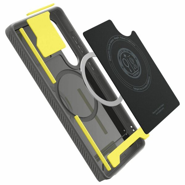 SPIGEN case RUGGED ARMOR MAG compatible with MagSafe for SAMSUNG S25 Ultra marble grey