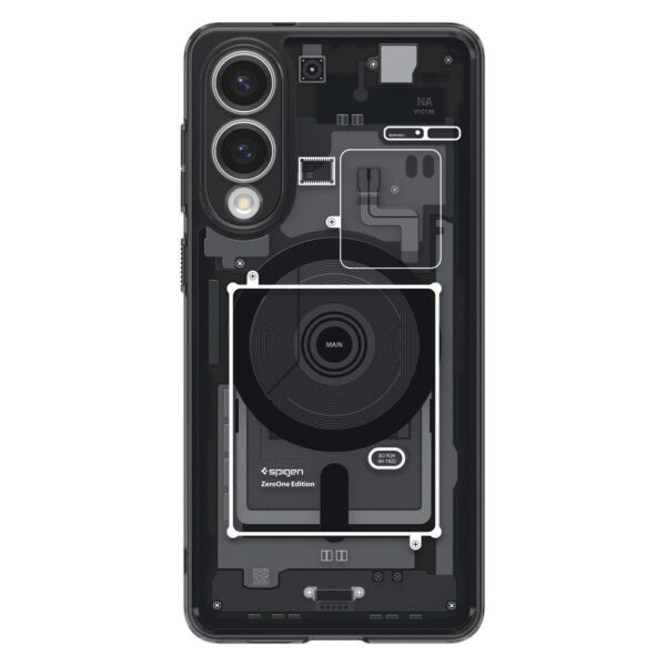 SPIGEN case ULTRA HYBRID MAG compatible with MagSafe for SAMSUNG S25 Edge zero one black