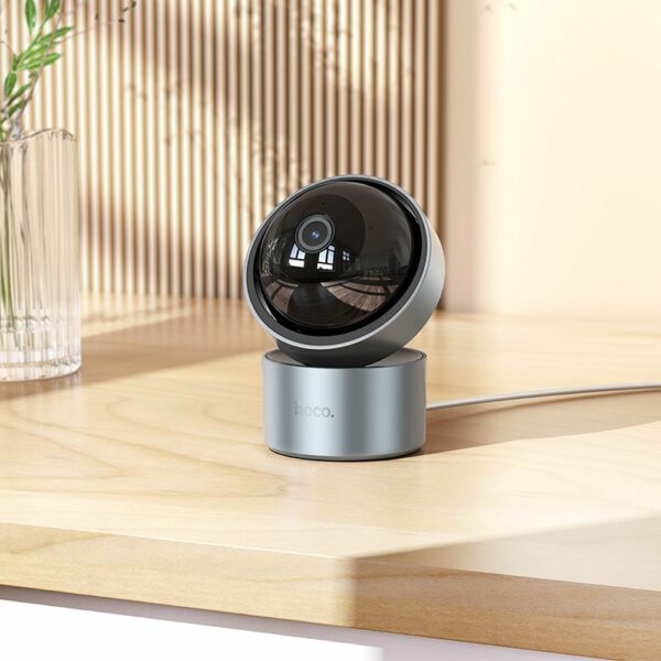 HOCO indoor camera adjustable in two planes with night mode Full HD D5 silver