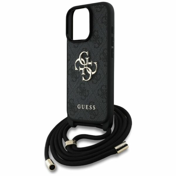 GUESS case for IPHONE 16 Pro GUHCP16LP4GMGCRK (CBDY PU 4G Big Logo W/Cord Strap) black