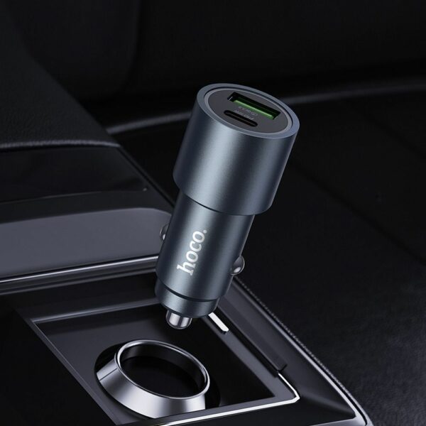 HOCO car charger USB A + Type C PD QC3.0 48W Z60 black