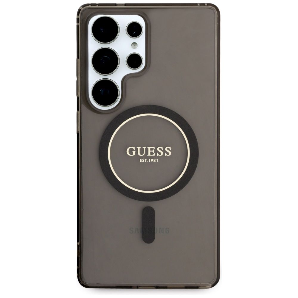 Θήκη Κινητού GUESS Samsung S25 Ultra Μαύρη Glitter Μαγνητική