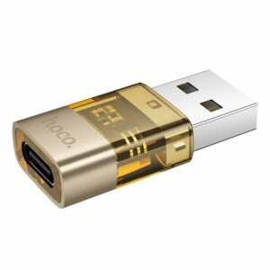 Αντάπτορας HOCO USB A σε Type C UA36C Χρυσός - Μετατροπέας USB